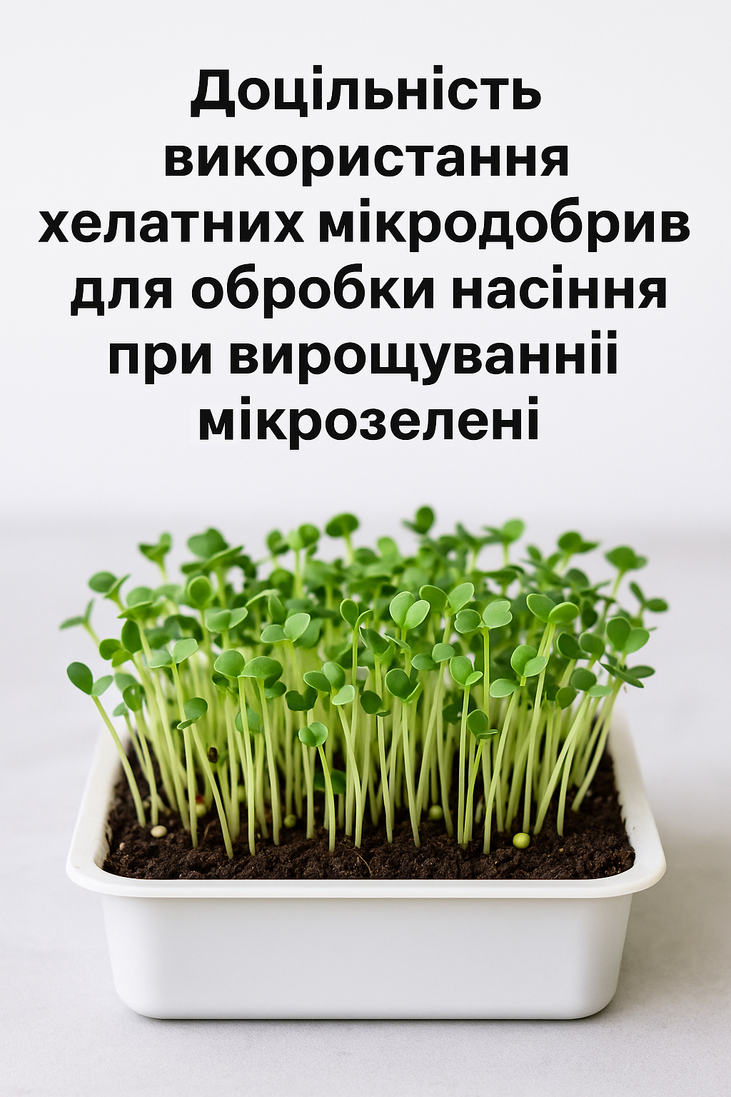використання хелатних мікродобрив для обробки насіння при вирощуванні мікрозелені